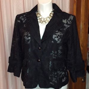 Clara Sun Woo Black Lace like Jacket